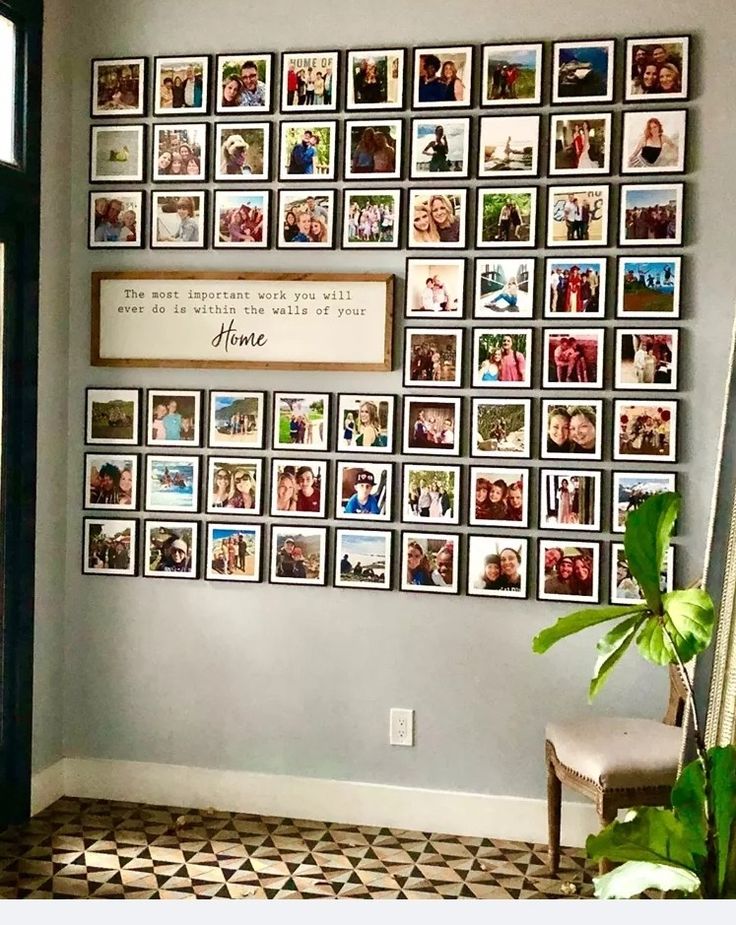 A personalized gallery showcasing an assortment of images adorns the customized picture wall, offering a captivating visual experience.