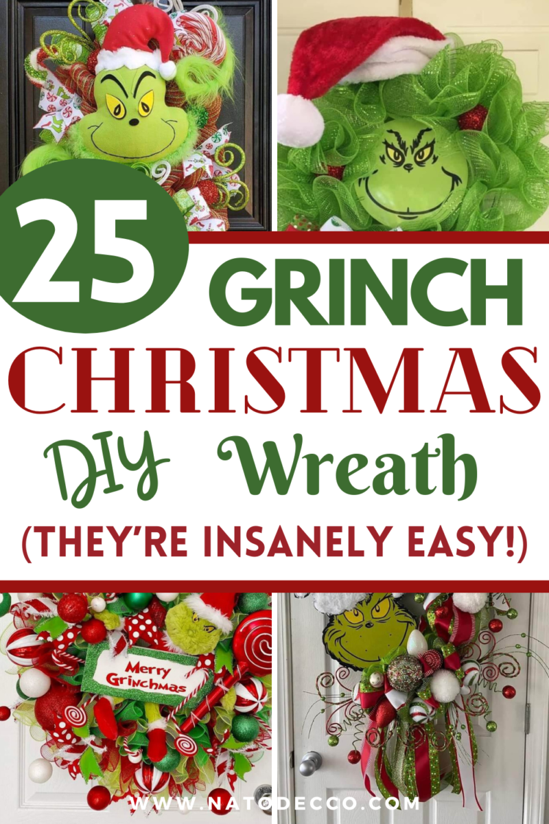 25 DIY Grinch Wreath Ideas To Make This Christmas - Natodecco