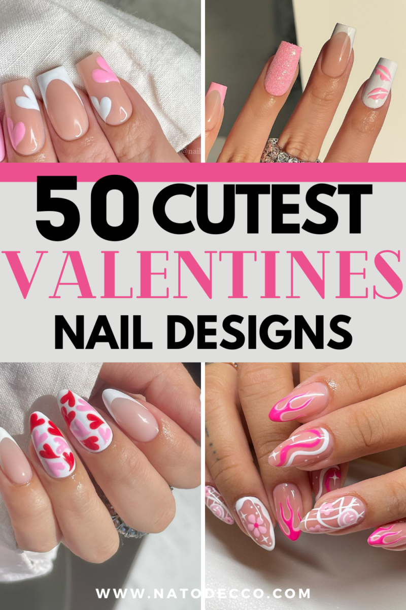 50 Stunning Valentines Nails Designs To Recreate - Natodecco
