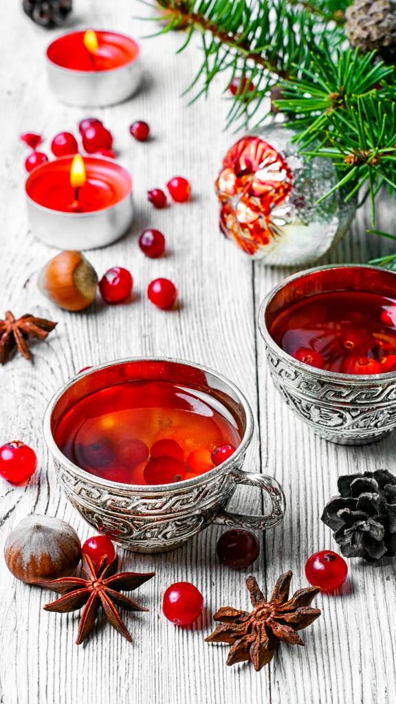 Christmas cranberry tea